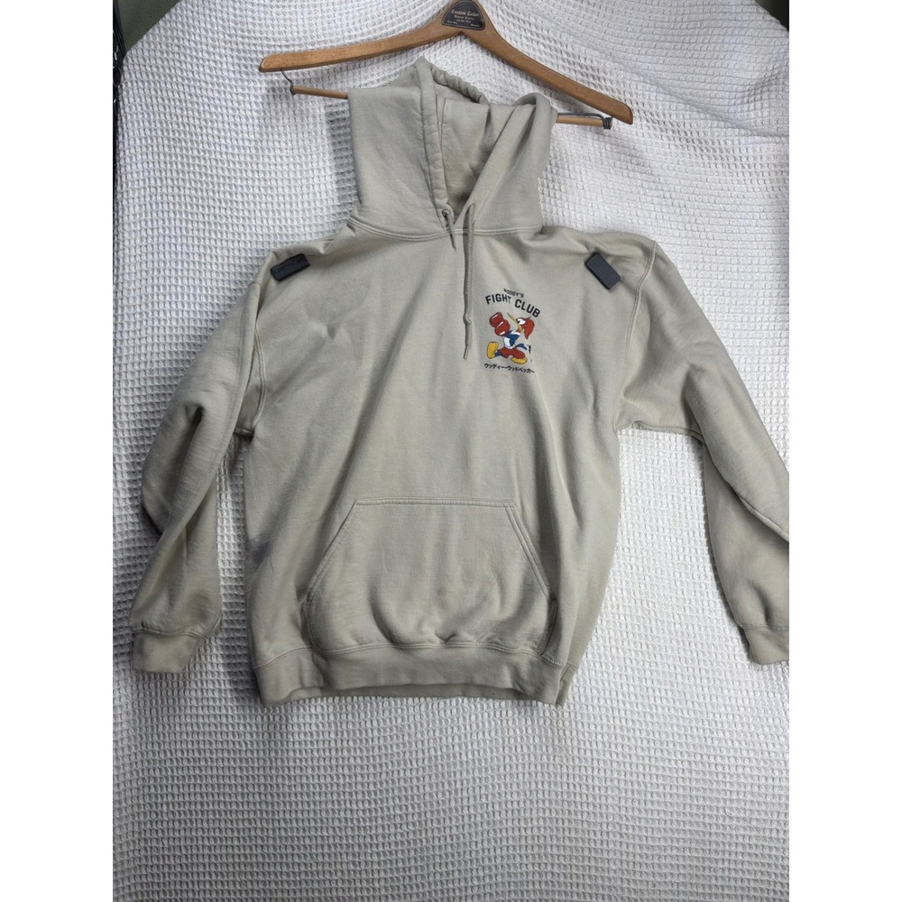 Streetwear Mens Riot Society Woody's Fight Club Hoodie L Tan